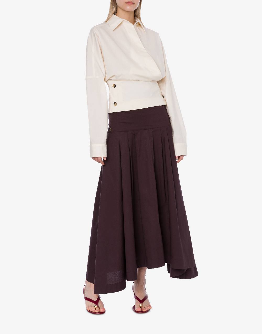 Philosophy Di Lorenzo Serafini Camicia in cotone stretch con bottoni Qualità