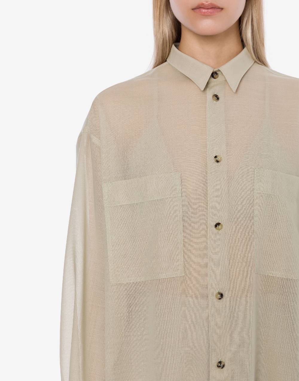 Philosophy Di Lorenzo Serafini Camicia oversize in voile di lana Negozio