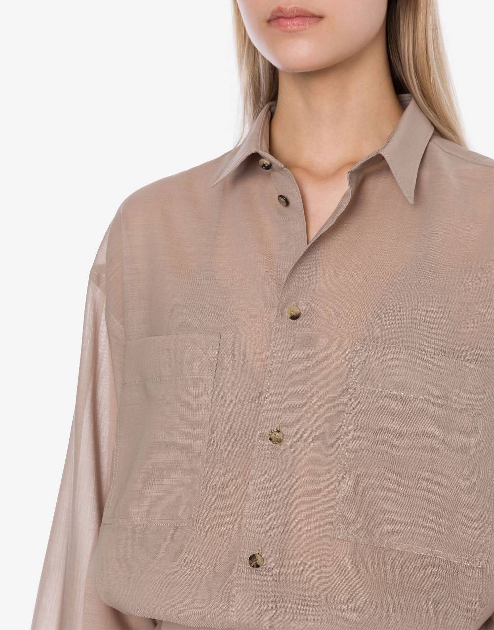 Philosophy Di Lorenzo Serafini Camicia oversize in voile di lana Spedizione Gratuita