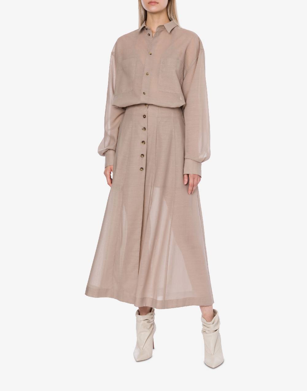 Philosophy Di Lorenzo Serafini Camicia oversize in voile di lana Spedizione Gratuita