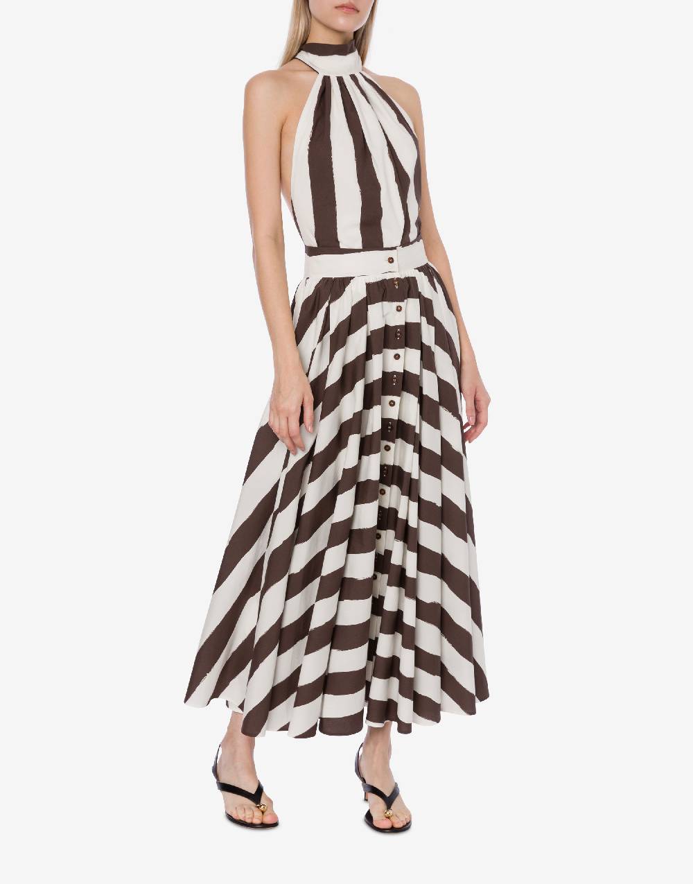 Philosophy Di Lorenzo Serafini Gonna lunga a righe in cotone stretch Consegna Veloce