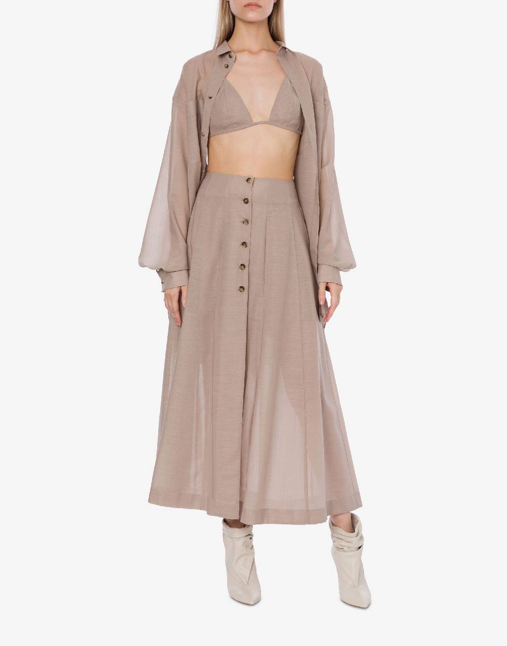 Philosophy Di Lorenzo Serafini Gonna in voile di lana con bottoni Fino Al -60%