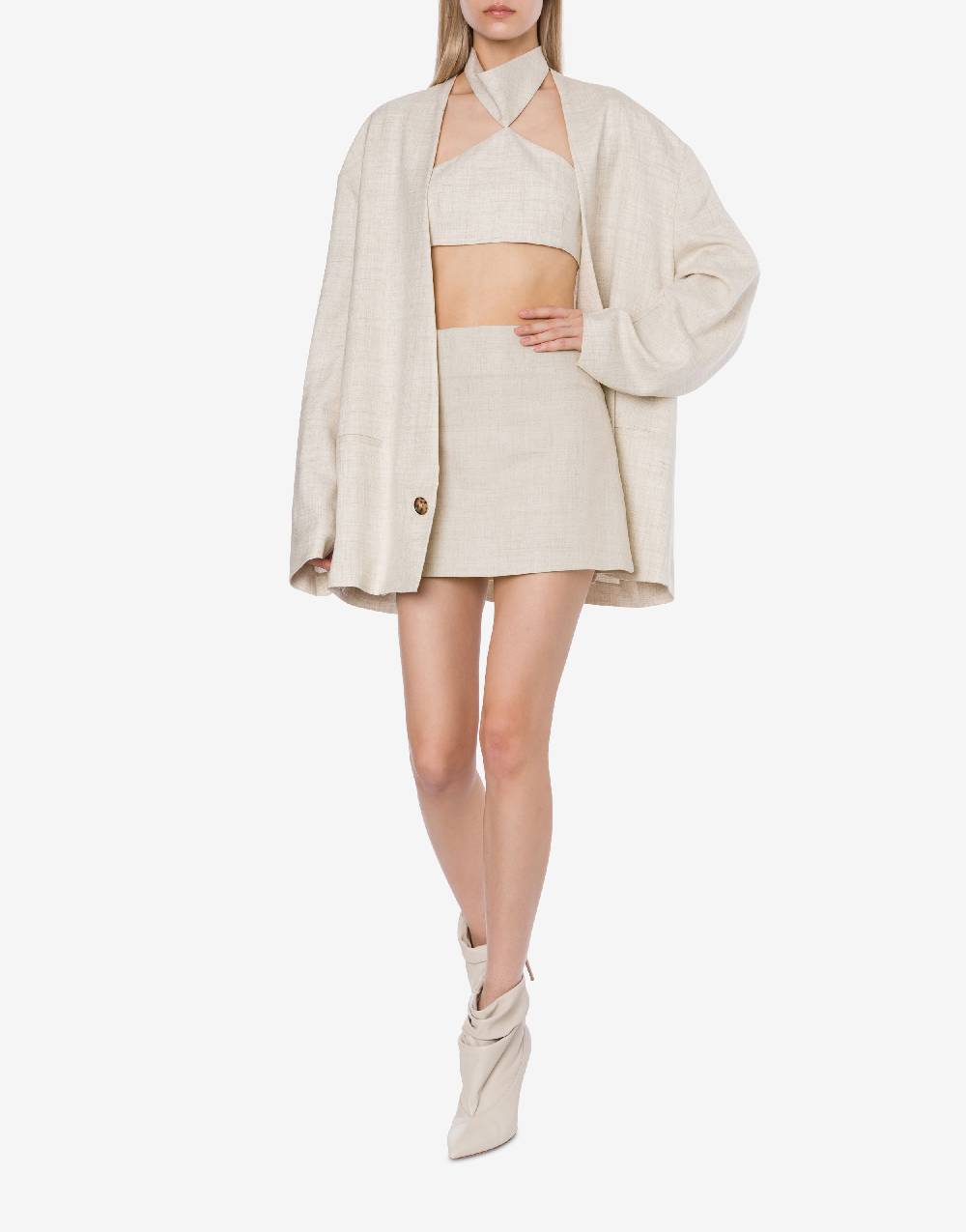 Philosophy Di Lorenzo Serafini Minigonna in tela misto lino Shopping Online