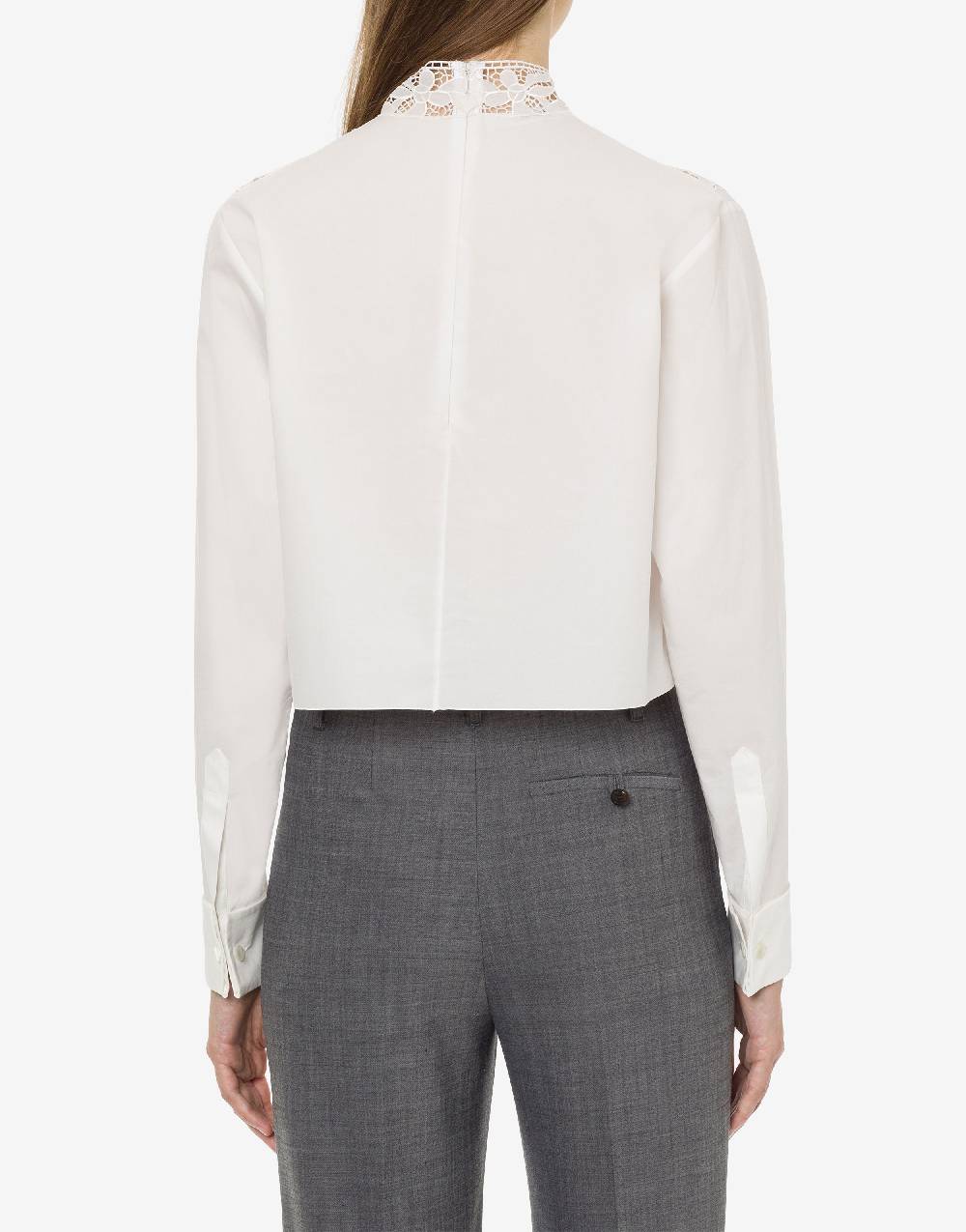 Philosophy Di Lorenzo Serafini Camicia crop in popeline con ricamo Convenienza