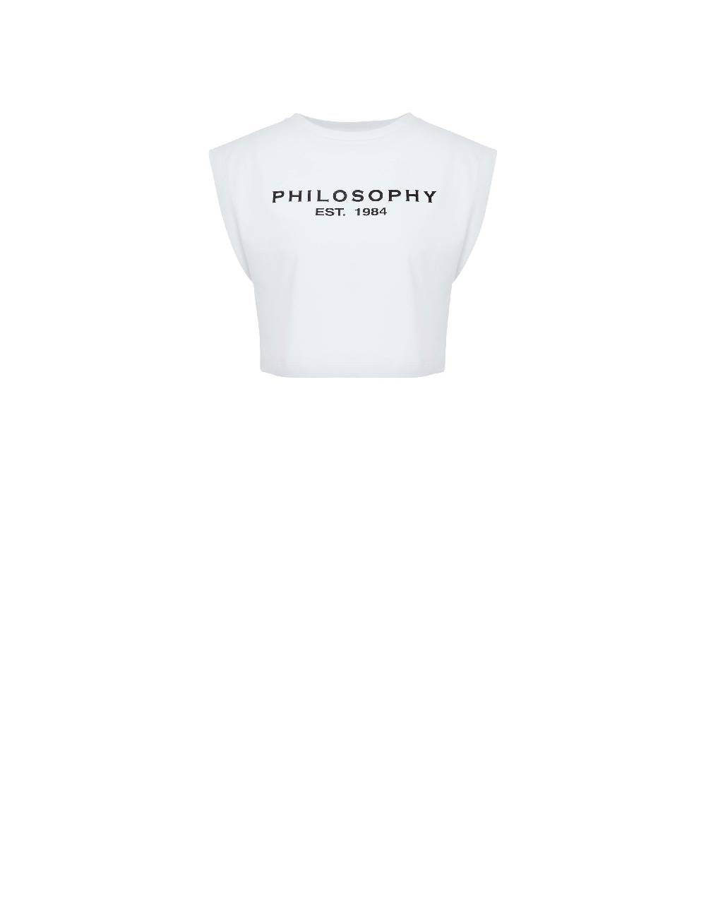 Philosophy Di Lorenzo Serafini Top crop in jersey con logo Offerta