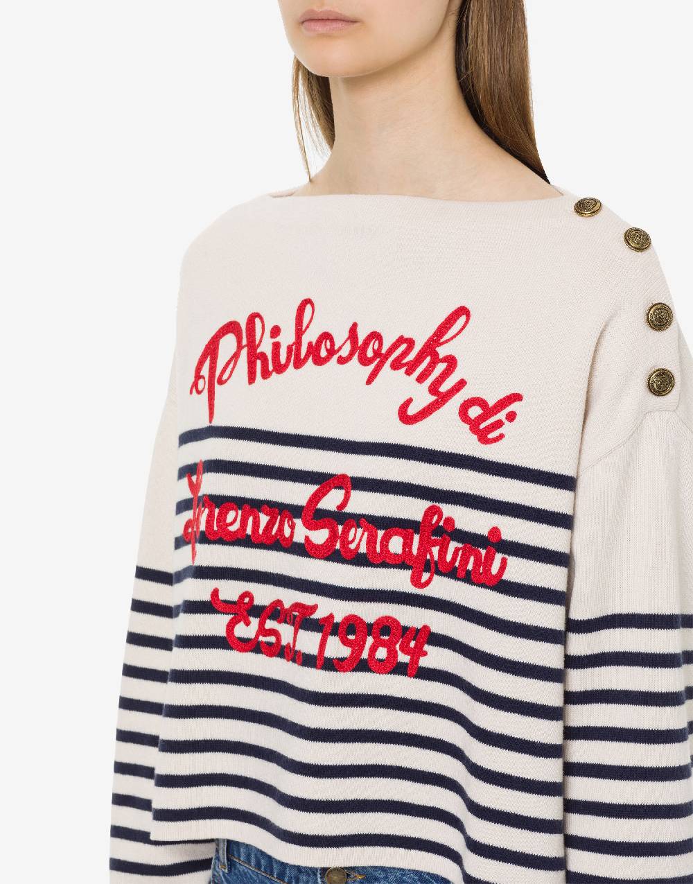 Philosophy Di Lorenzo Serafini Maglione in lana e cotone con logo Online