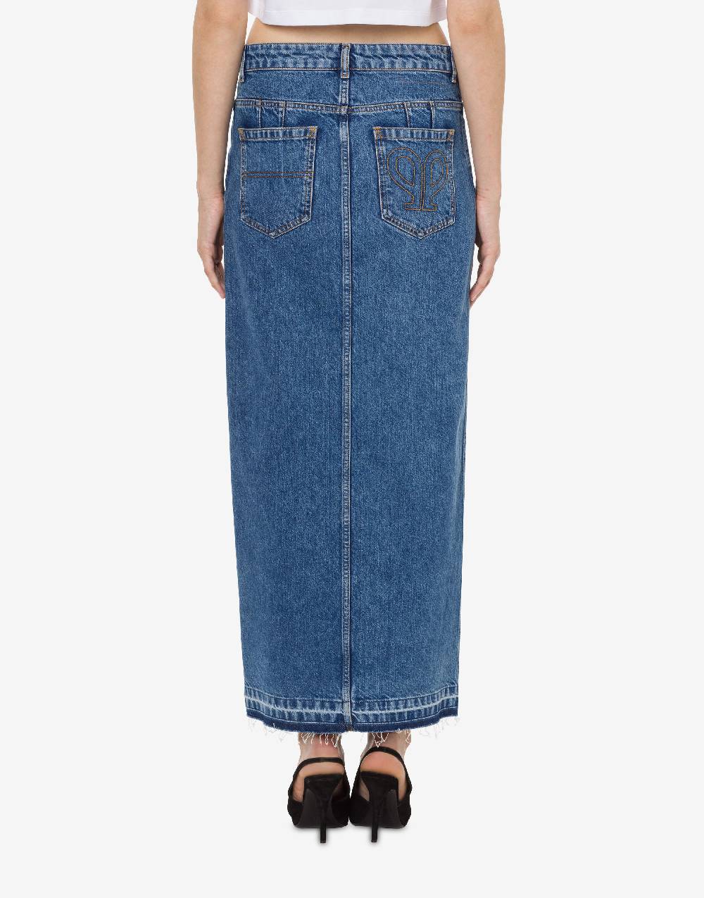 Philosophy Di Lorenzo Serafini Gonna in denim con spacco Vendita Calda