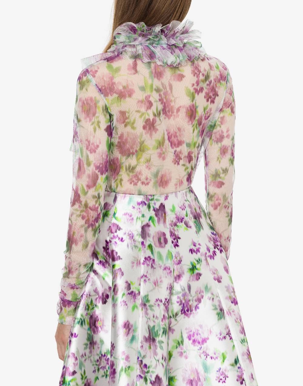 Philosophy Di Lorenzo Serafini Blusa in tulle con stampa fiori Nuovo