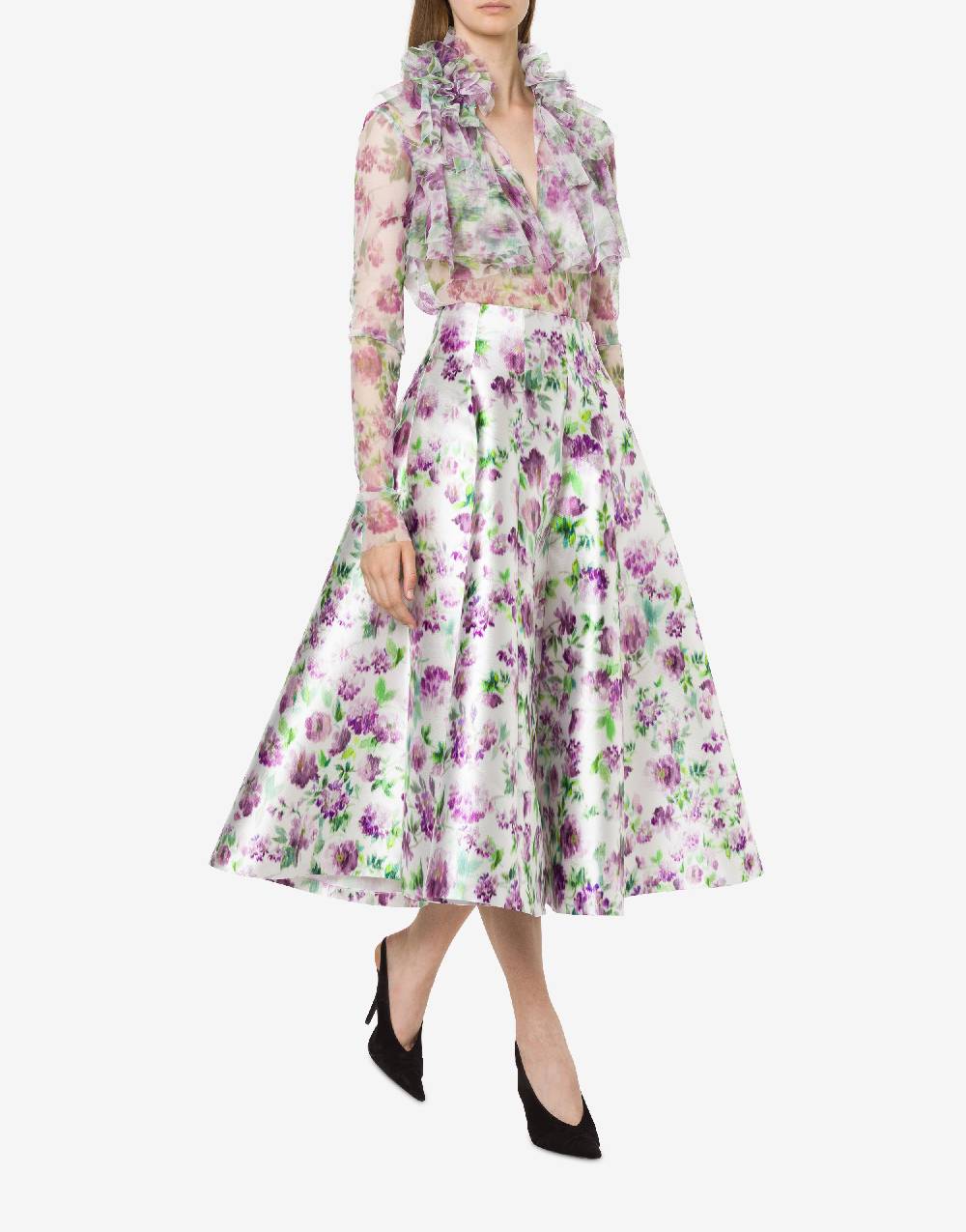 Philosophy Di Lorenzo Serafini Blusa in tulle con stampa fiori Nuovo