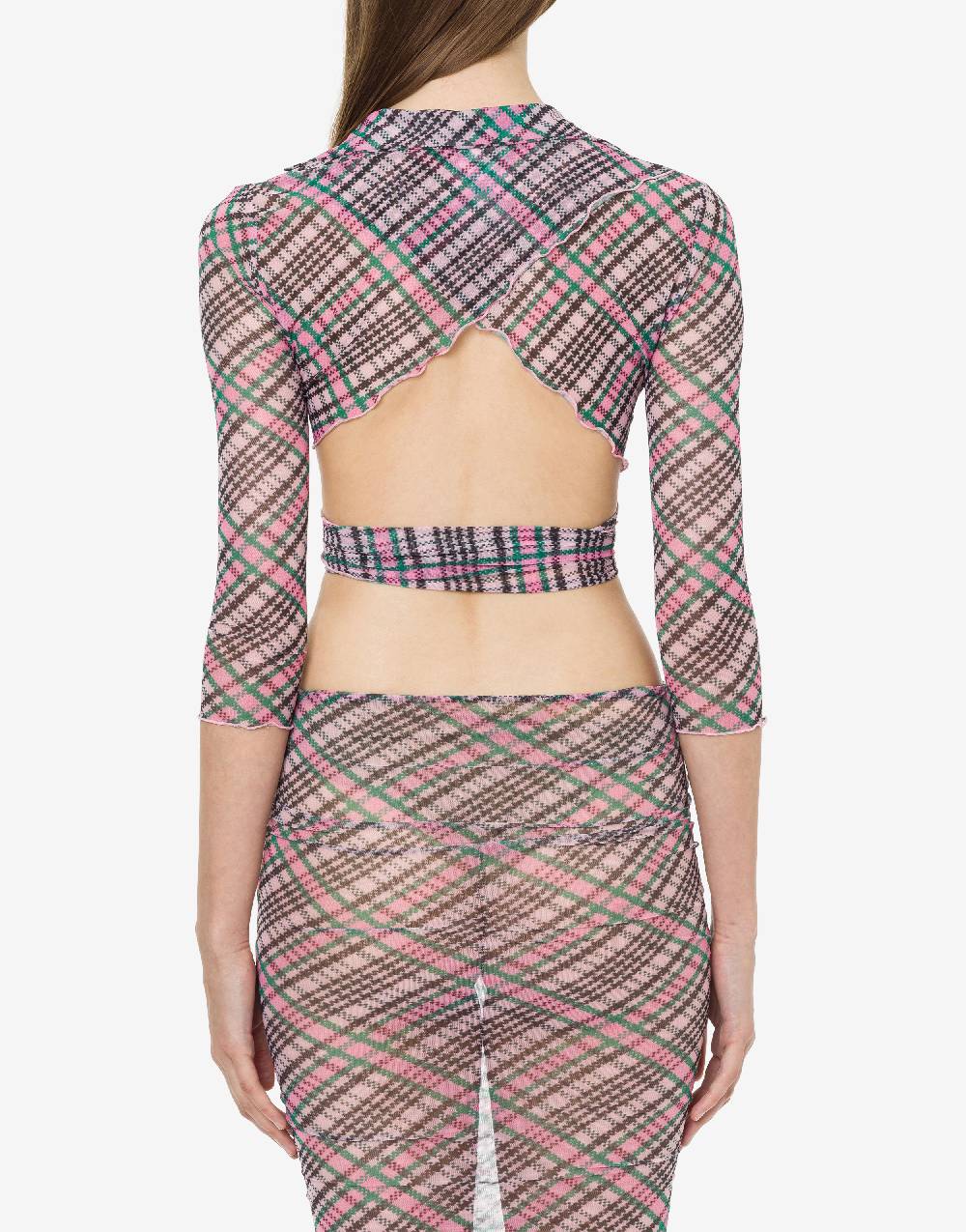 Philosophy Di Lorenzo Serafini Crop top beachwear in tulle Check Vendita