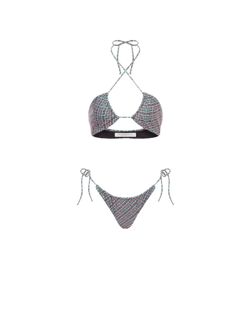 Philosophy Di Lorenzo Serafini Bikini con stampa Check Spedizione Gratuita