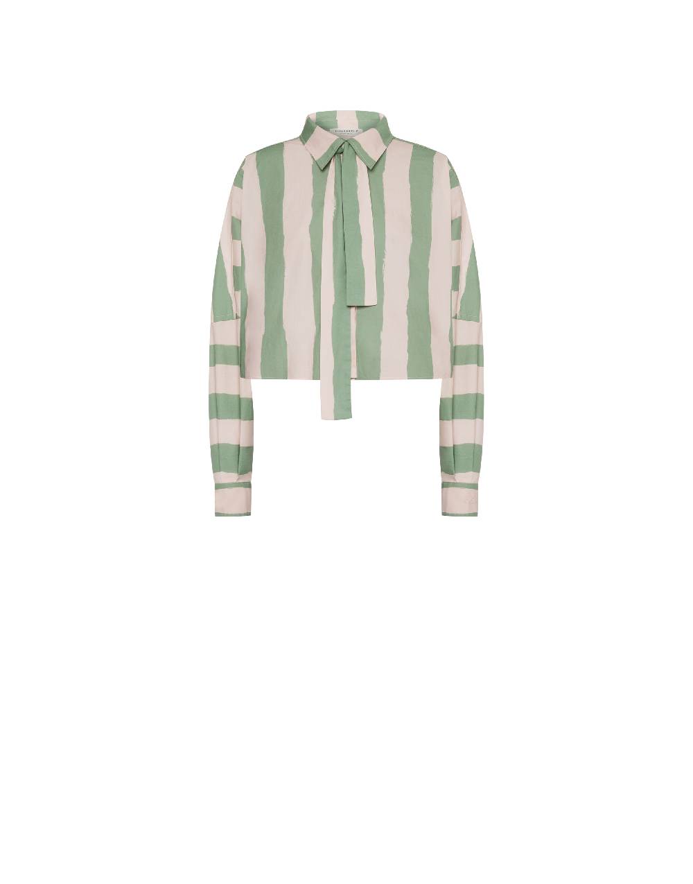 Philosophy Di Lorenzo Serafini Camicia crop a righe in cotone stretch Economico