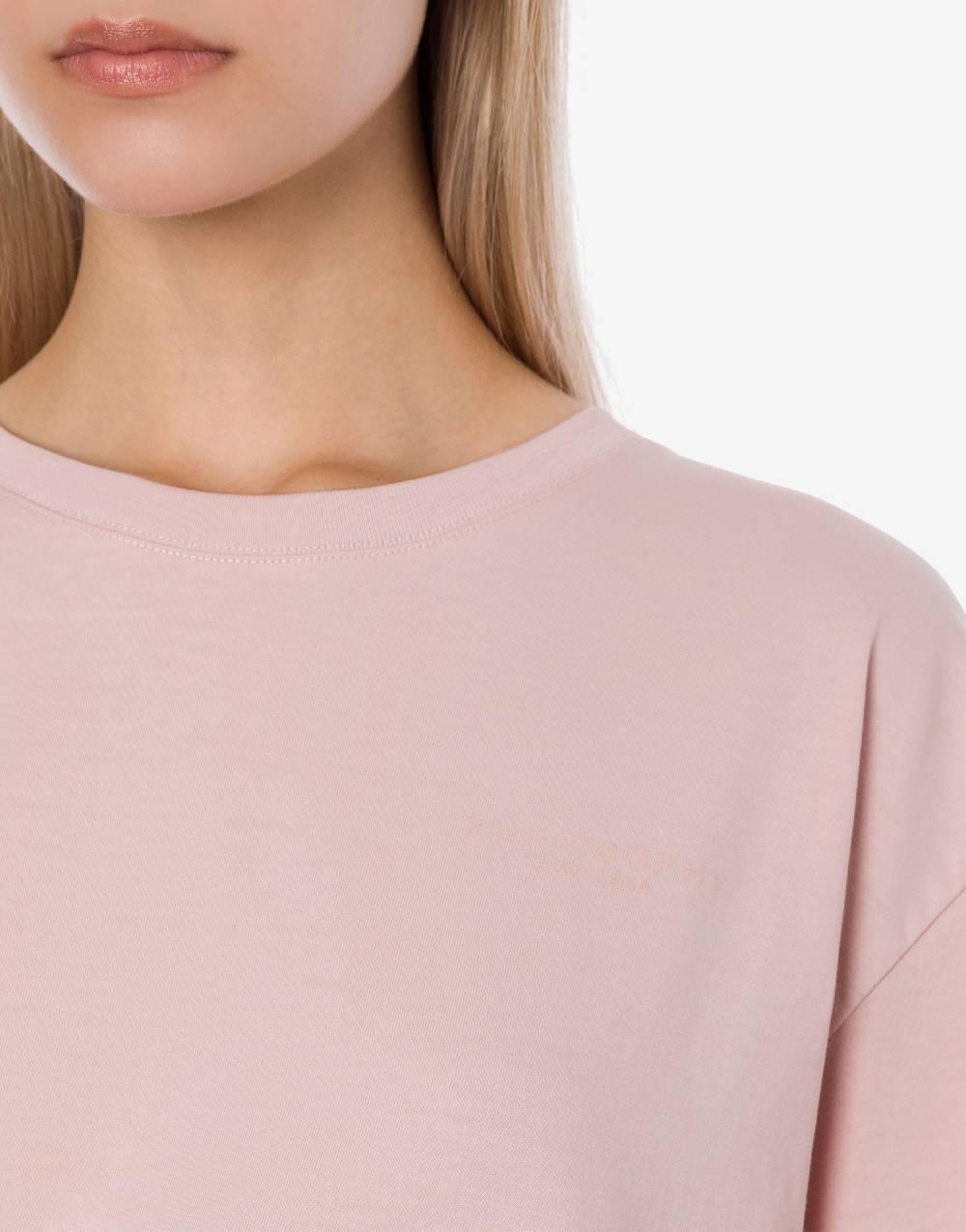 Philosophy Di Lorenzo Serafini T-shirt crop in jersey con logo Duty-free