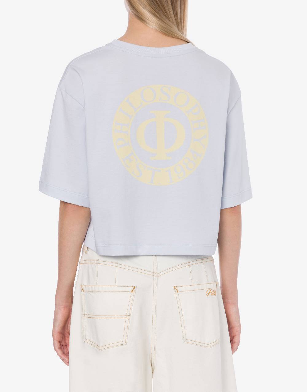 Philosophy Di Lorenzo Serafini T-shirt crop in jersey con logo I Più Venduti