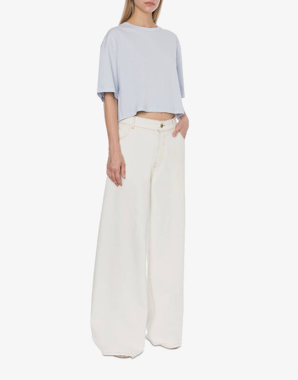 Philosophy Di Lorenzo Serafini T-shirt crop in jersey con logo I Più Venduti