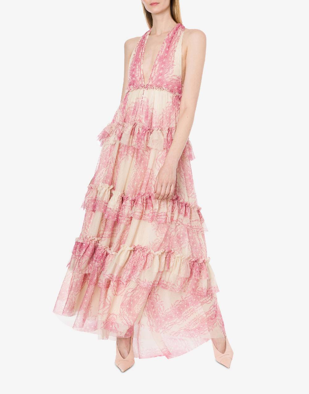 Philosophy Di Lorenzo Serafini Abito a balze in tulle stampato Moda