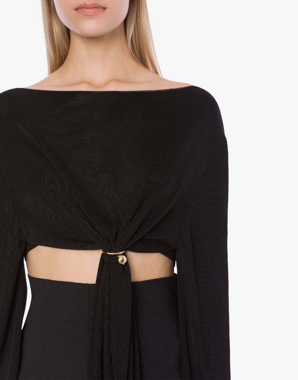 Philosophy Di Lorenzo Serafini Maglia crop con piercing Pezzi Unici