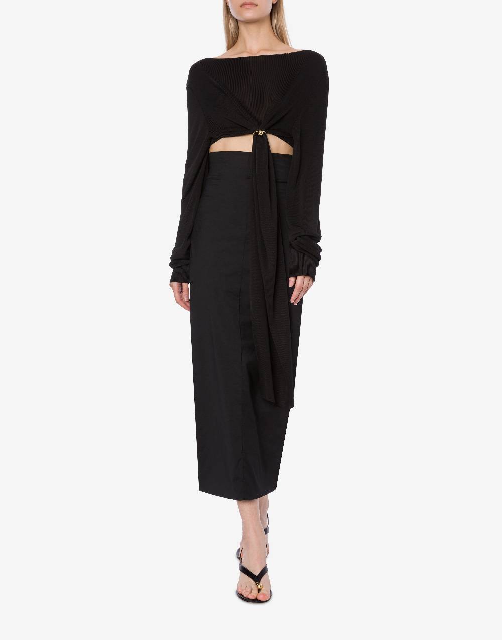Philosophy Di Lorenzo Serafini Maglia crop con piercing Pezzi Unici