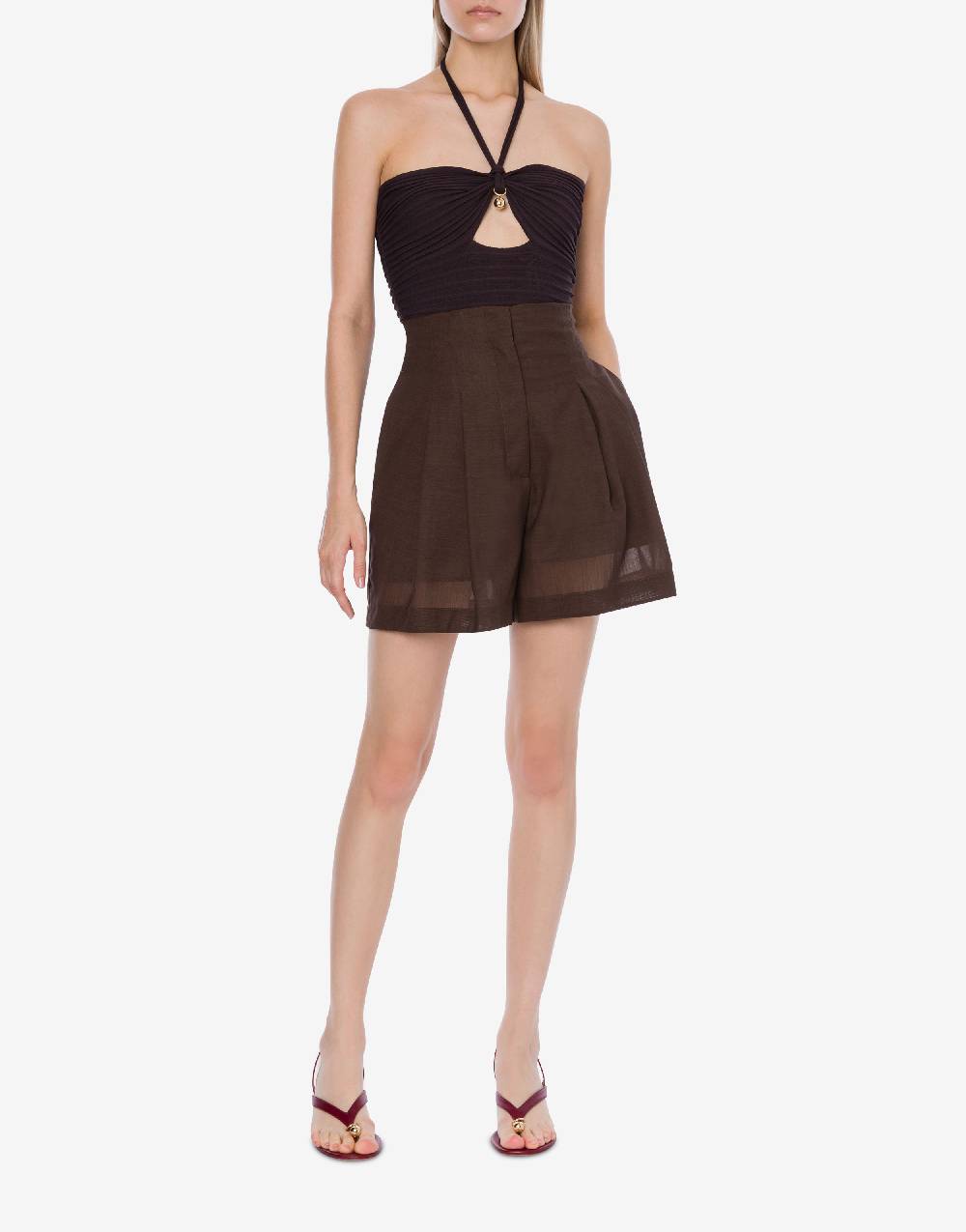 Philosophy Di Lorenzo Serafini Top stretch con piercing Negozi Online