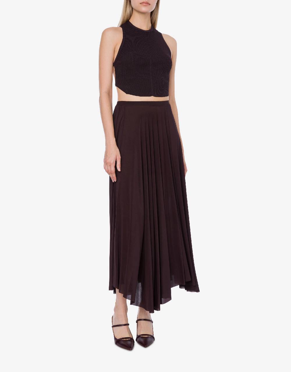 Philosophy Di Lorenzo Serafini Top crop a costine stretch con piercing Acquista Ora