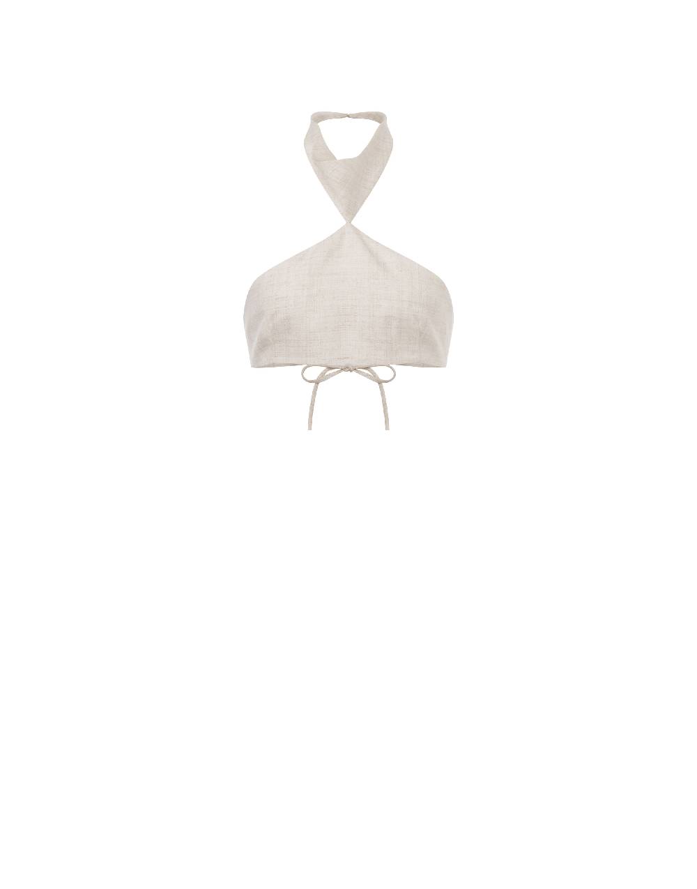 Philosophy Di Lorenzo Serafini Crop top in tela di misto lino Fino Al -60%