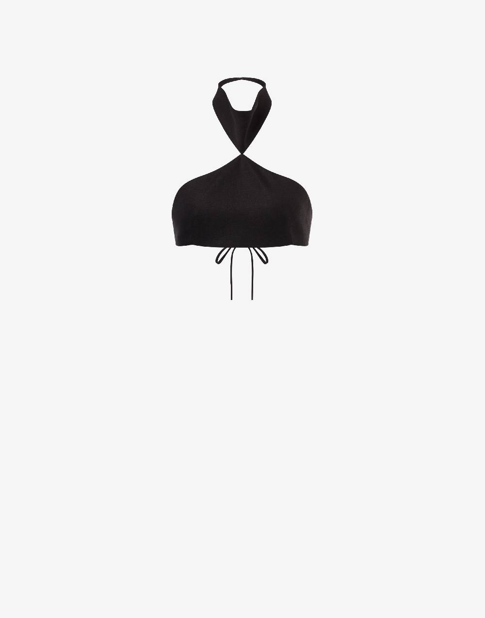 Philosophy Di Lorenzo Serafini Crop top in tela di misto lino