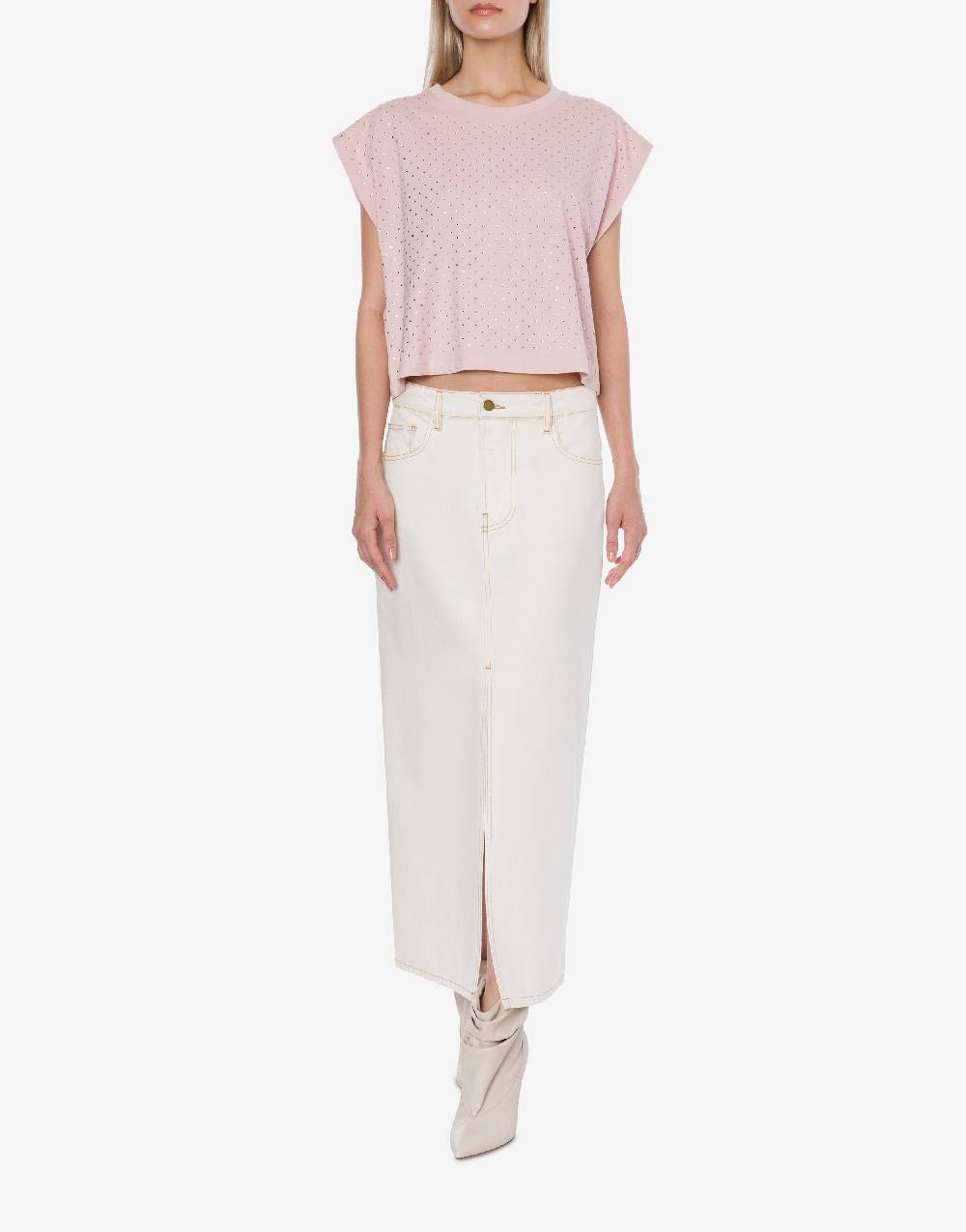 Philosophy Di Lorenzo Serafini T-shirt in jersey con strass Prezzo Ridotto