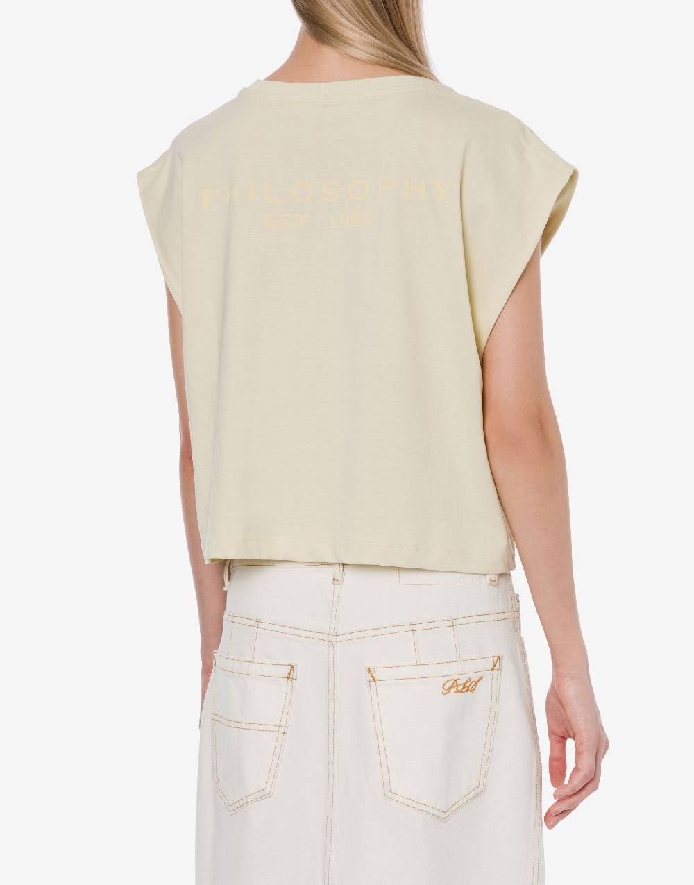 Philosophy Di Lorenzo Serafini T-shirt in jersey con strass Sottocosto