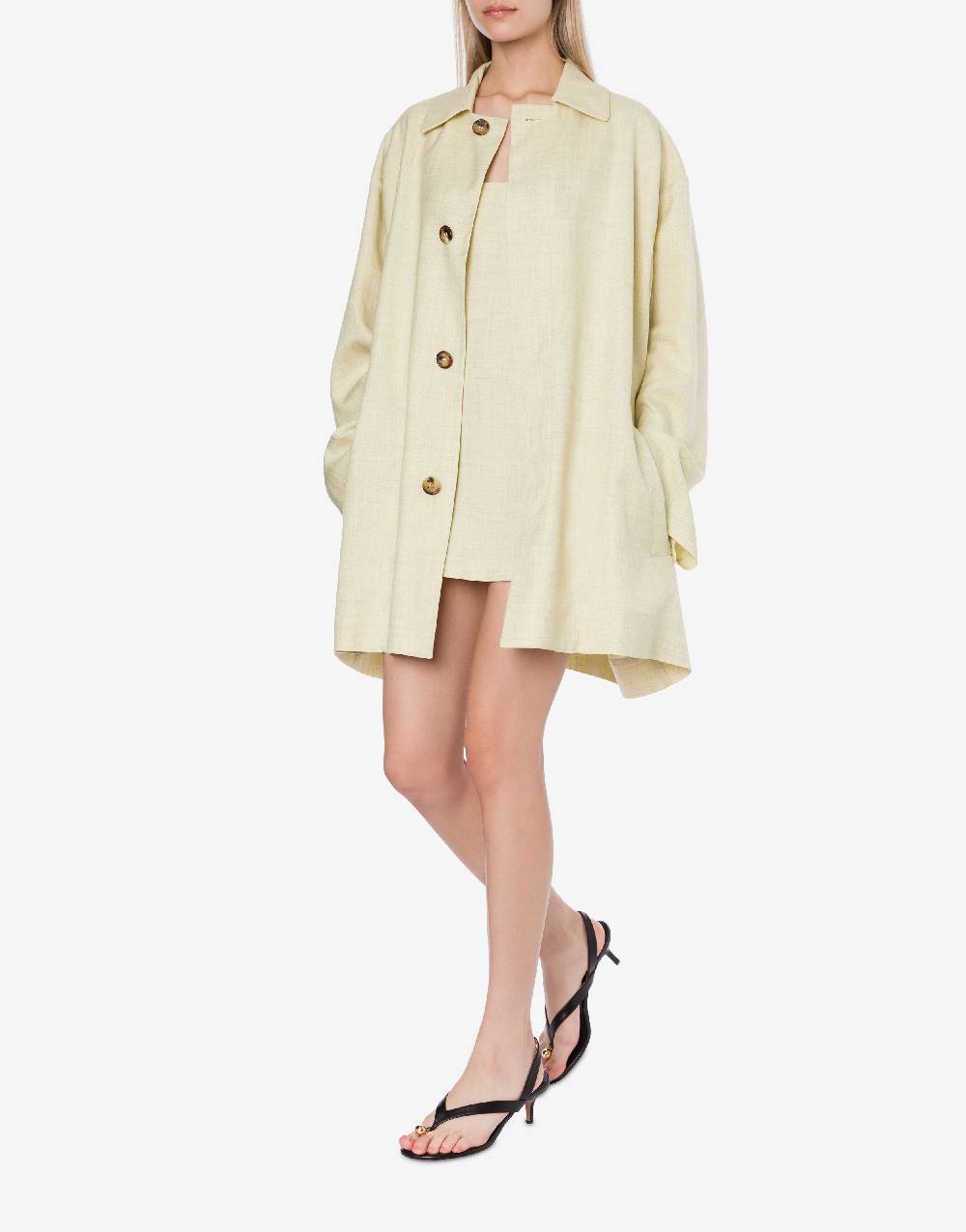 Philosophy Di Lorenzo Serafini Cappotto leggero in tela di misto lino Offerta