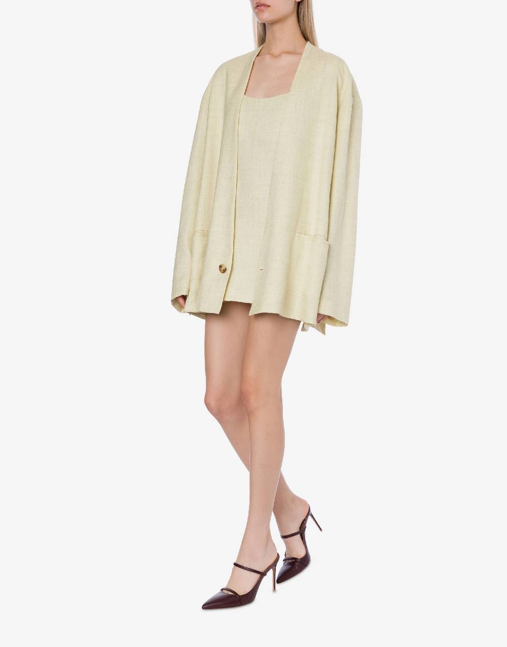 Philosophy Di Lorenzo Serafini Giacca oversize in tela misto lino Online