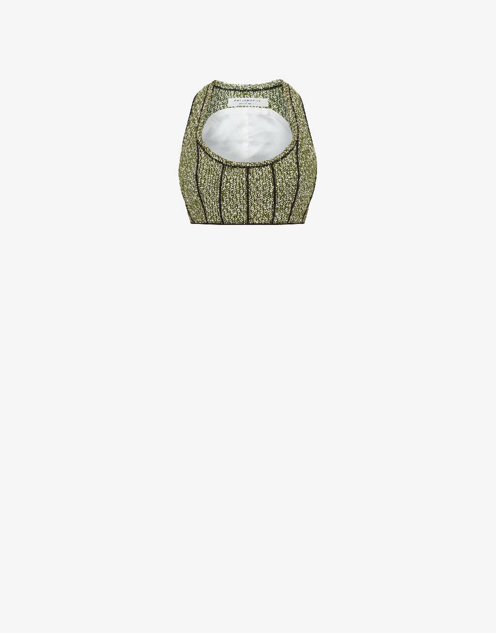 Philosophy Di Lorenzo Serafini Micro top in stuoia bouclé
