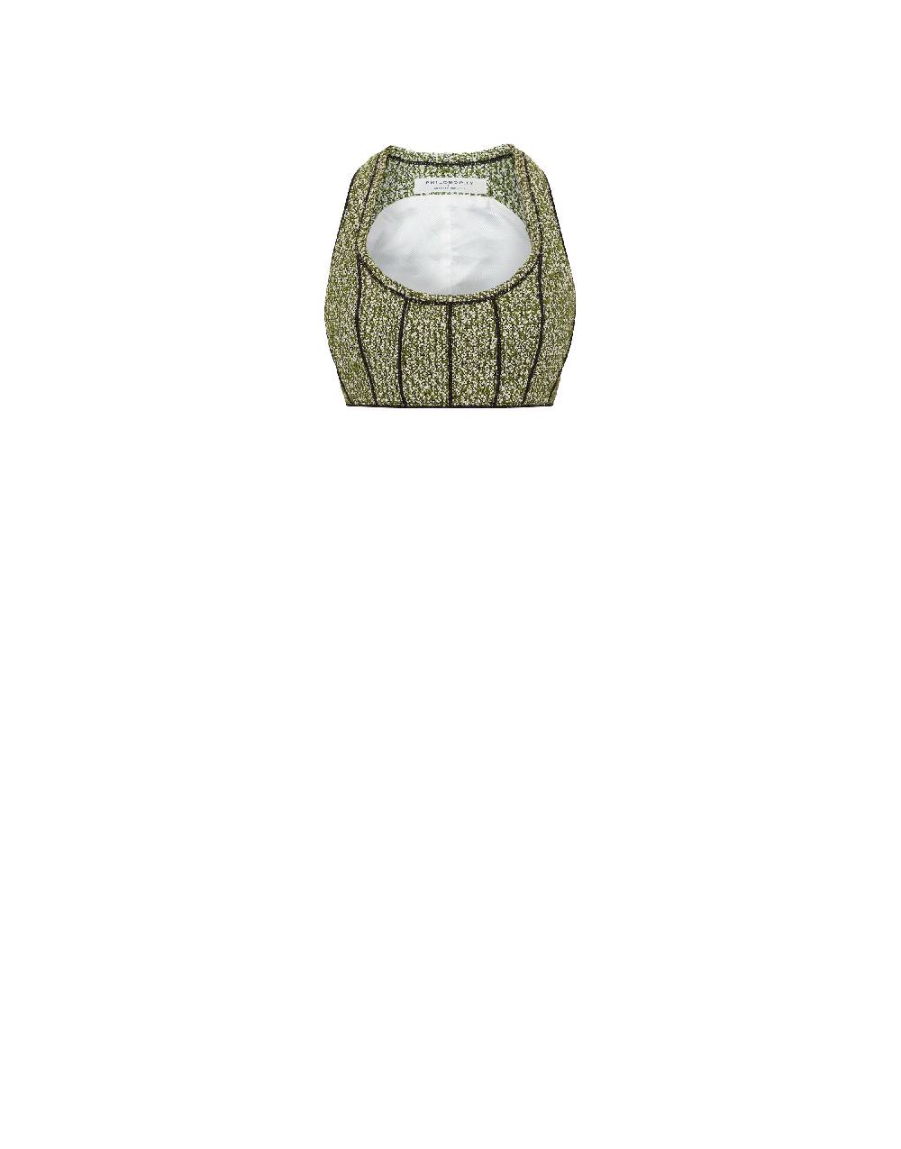 Philosophy Di Lorenzo Serafini Micro top in stuoia bouclé Saldi Di Fabbrica