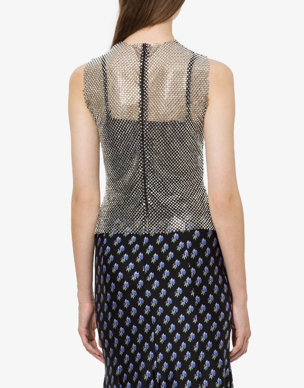 Philosophy Di Lorenzo Serafini Crop top in rete con strass Sconto di tempo limitato
