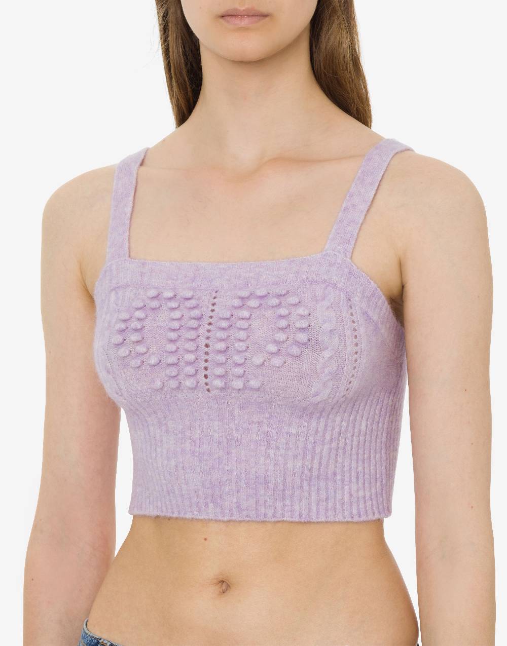 Philosophy Di Lorenzo Serafini Crop top in baby alpaca e lana Doppia P In Saldo