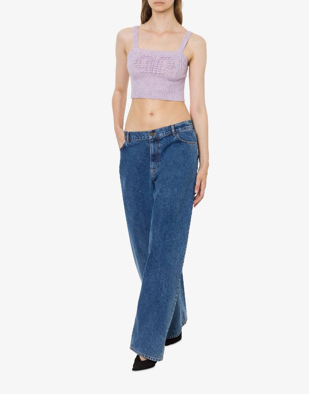 Philosophy Di Lorenzo Serafini Crop top in baby alpaca e lana Doppia P In Saldo