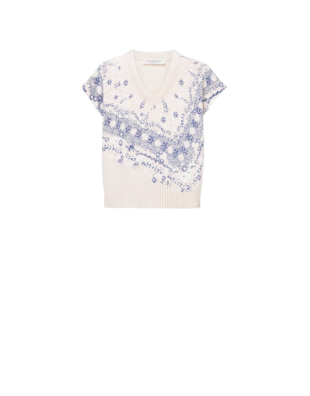Philosophy Di Lorenzo Serafini Top in maglia con stampa Nuova