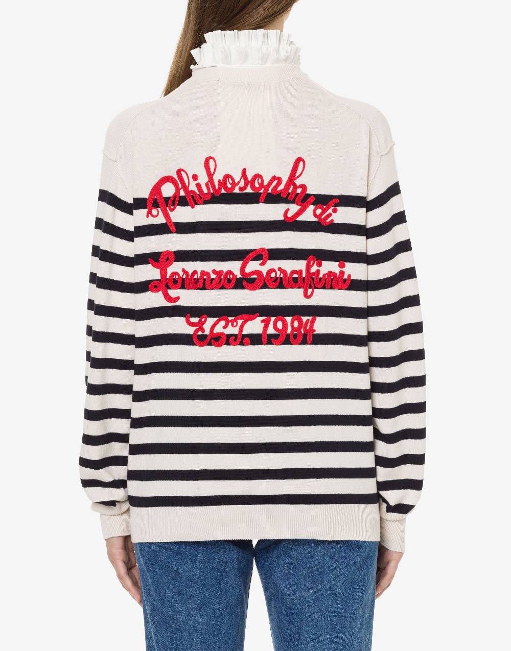 Philosophy Di Lorenzo Serafini Cardigan a righe in lana e cotone Grande vendita
