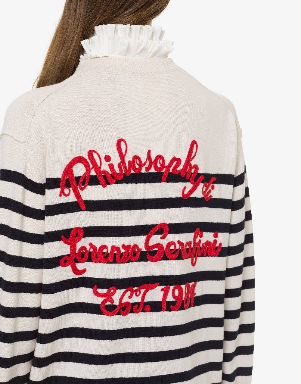 Philosophy Di Lorenzo Serafini Cardigan a righe in lana e cotone Grande vendita