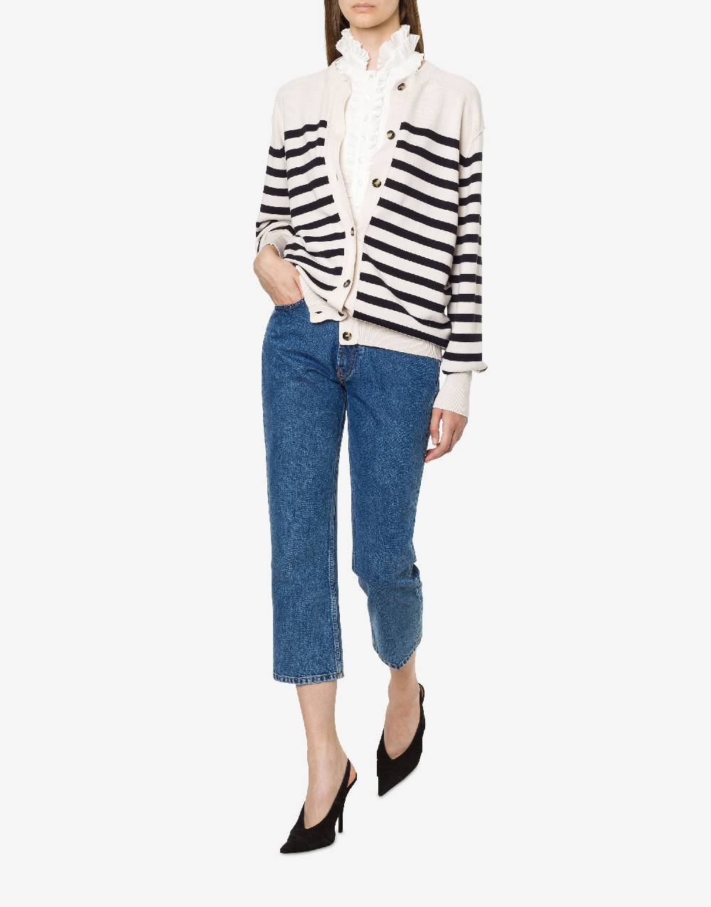 Philosophy Di Lorenzo Serafini Cardigan a righe in lana e cotone Grande vendita