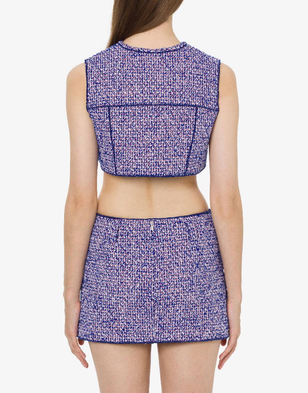 Philosophy Di Lorenzo Serafini Gilet crop in stuoia bouclé Shopping online