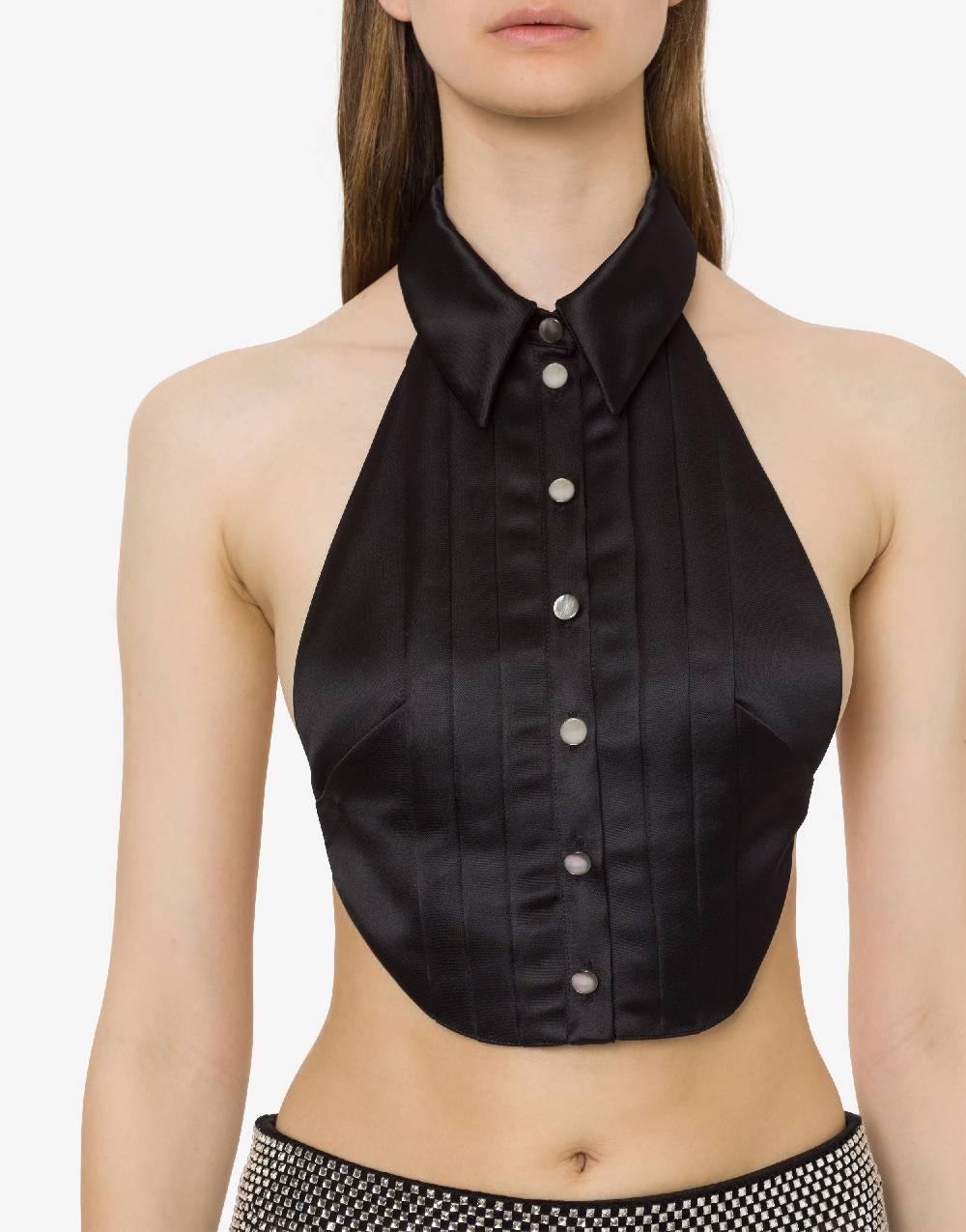 Philosophy Di Lorenzo Serafini Top crop in duchesse Vendite stagionali