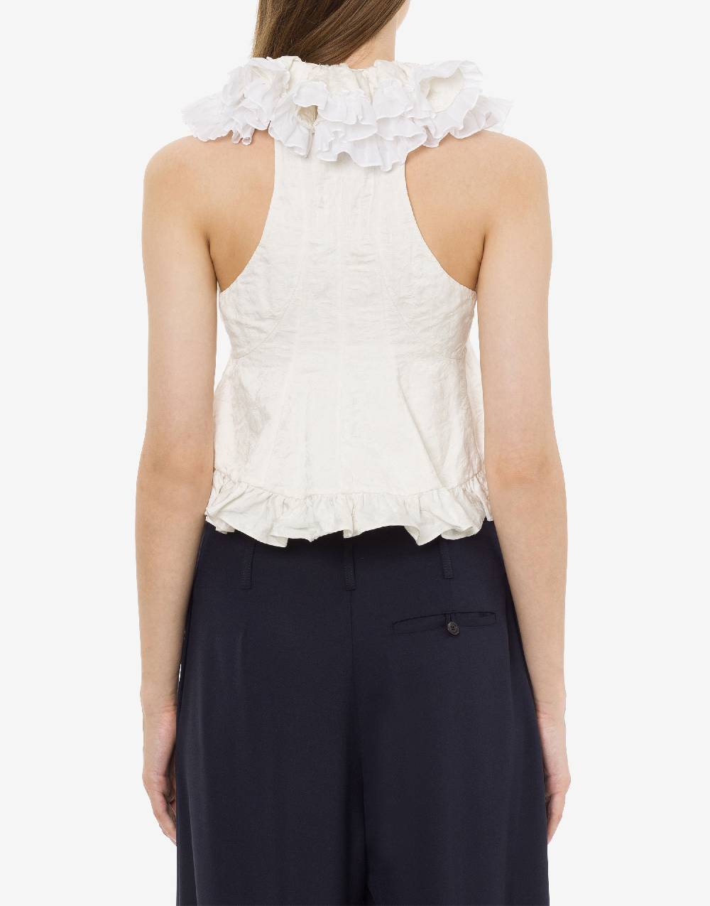 Philosophy Di Lorenzo Serafini Gilet crop in cotone jacquard Offerta natalizia