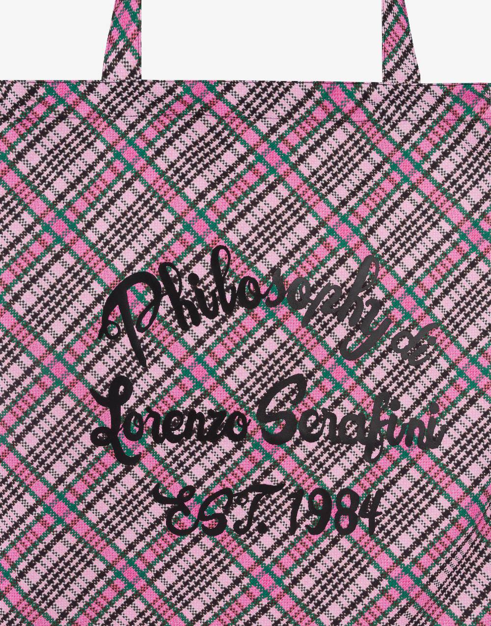 Philosophy Di Lorenzo Serafini Shopper beachwear con stampa Check Offerta San Valentino