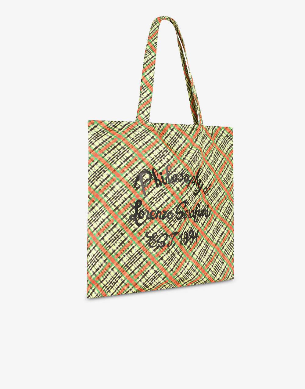 Philosophy Di Lorenzo Serafini Shopper beachwear con stampa Check Offerta Anniversario