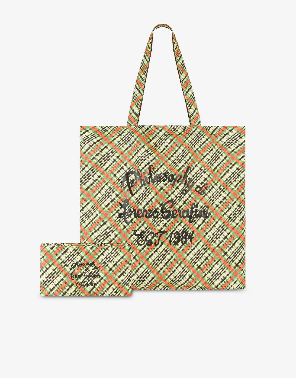 Philosophy Di Lorenzo Serafini Shopper beachwear con stampa Check Offerta Anniversario