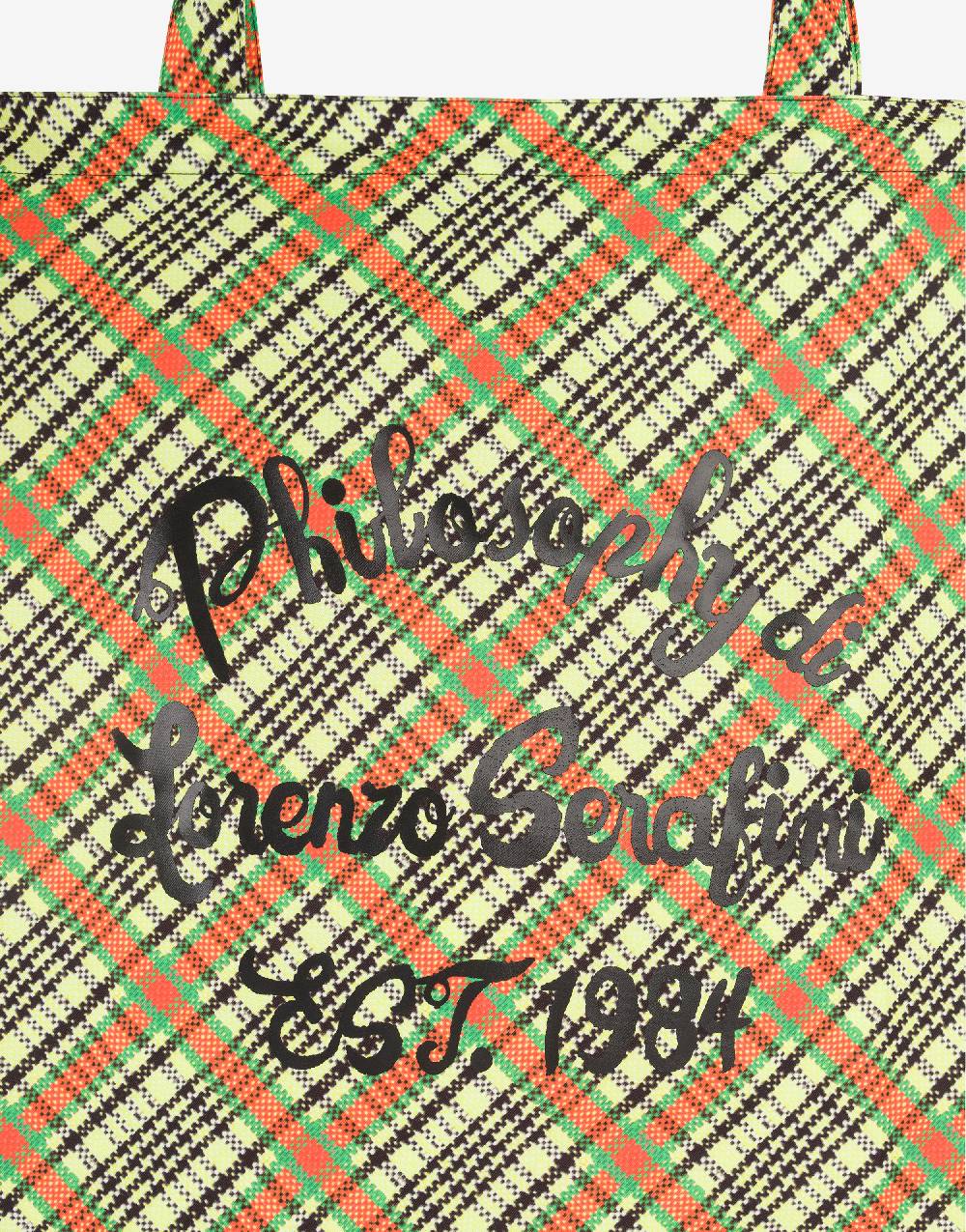 Philosophy Di Lorenzo Serafini Shopper beachwear con stampa Check Offerta Anniversario