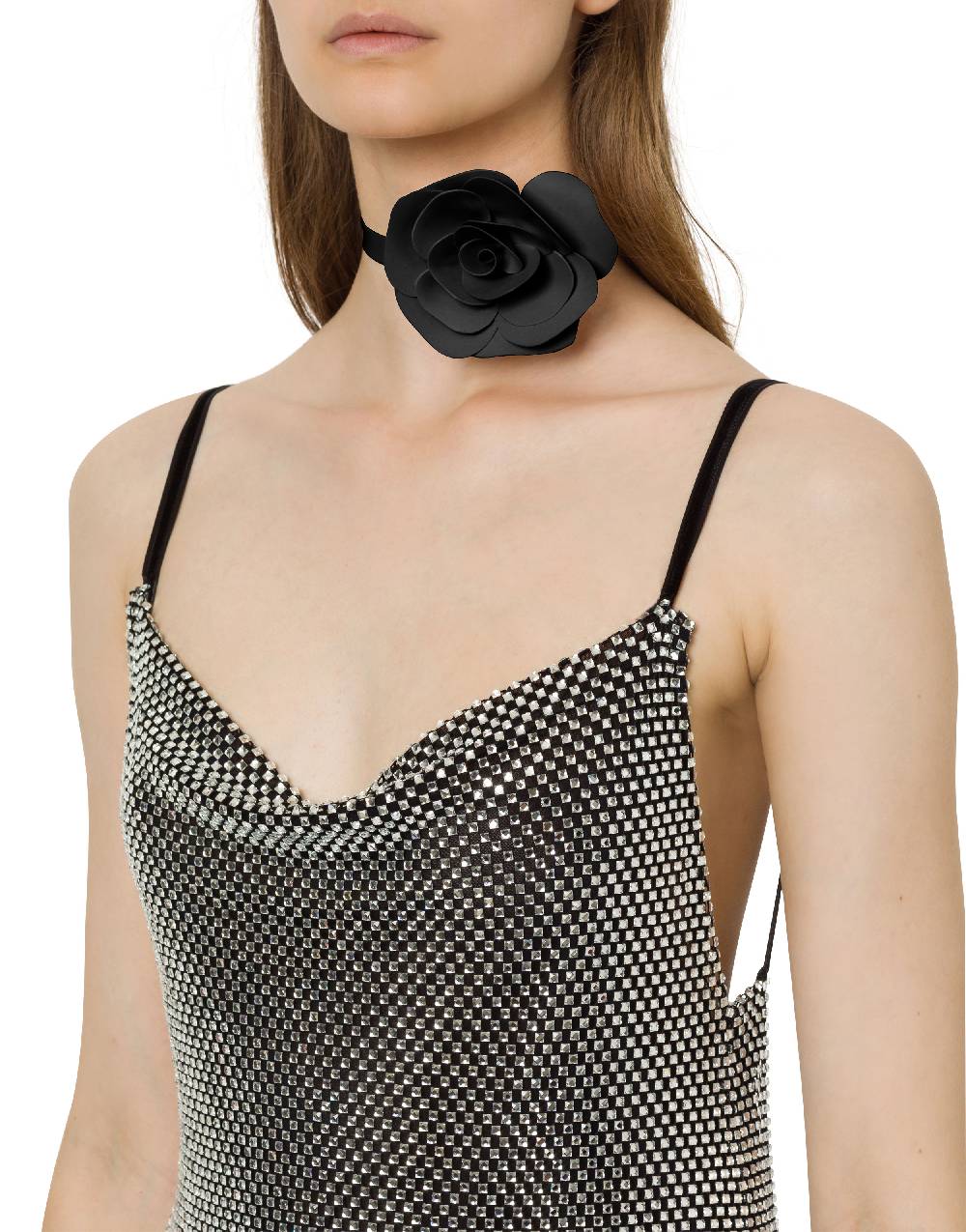 Philosophy Di Lorenzo Serafini Choker con fiore in latex Offerta temporanea