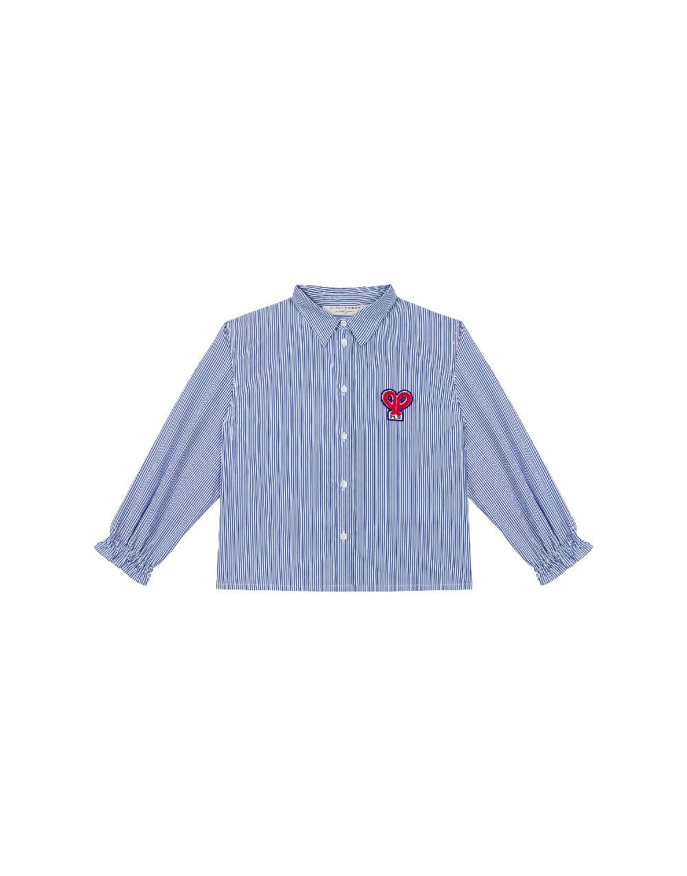 Philosophy Di Lorenzo Serafini Kids camicia in popeline rigato con patch 'doppia P' Offerta settimanale