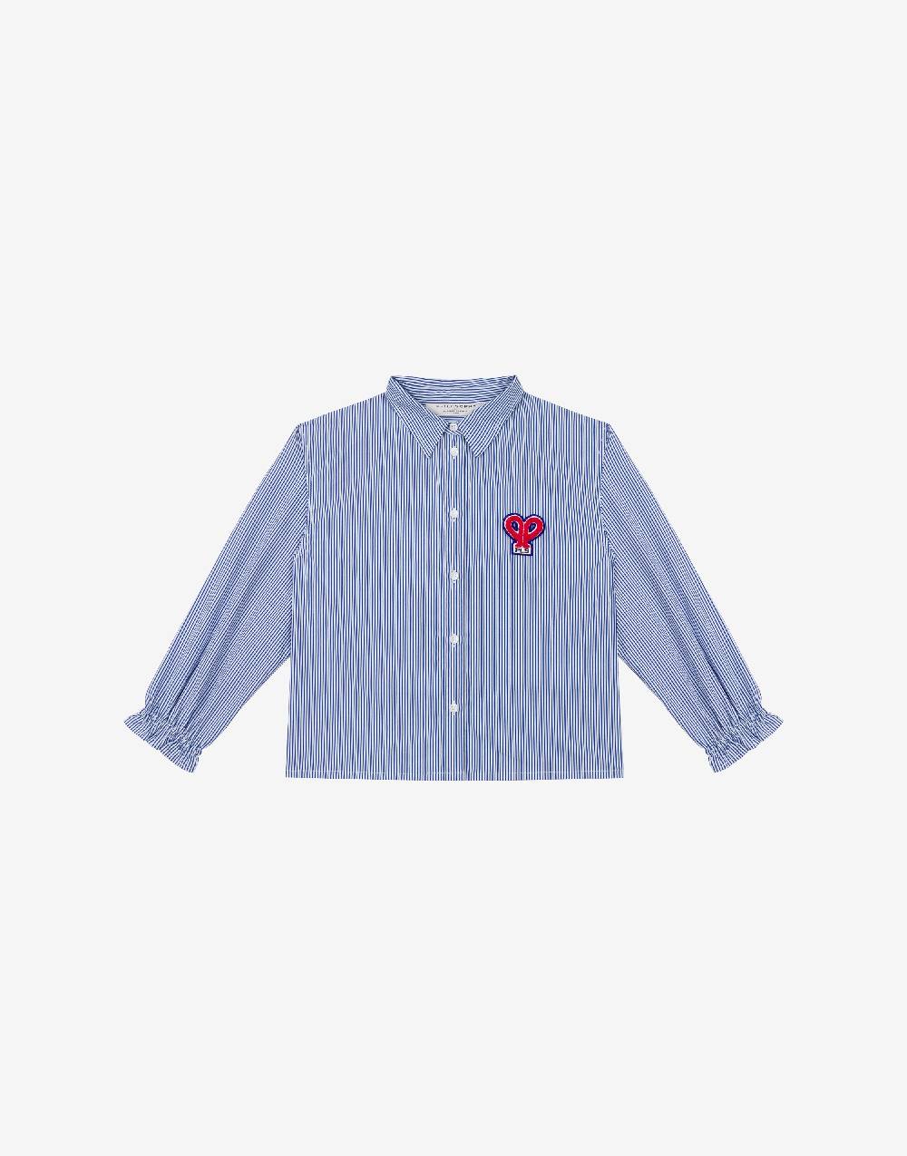 Philosophy Di Lorenzo Serafini Kids camicia in popeline rigato con patch 'doppia P' Offerta settimanale