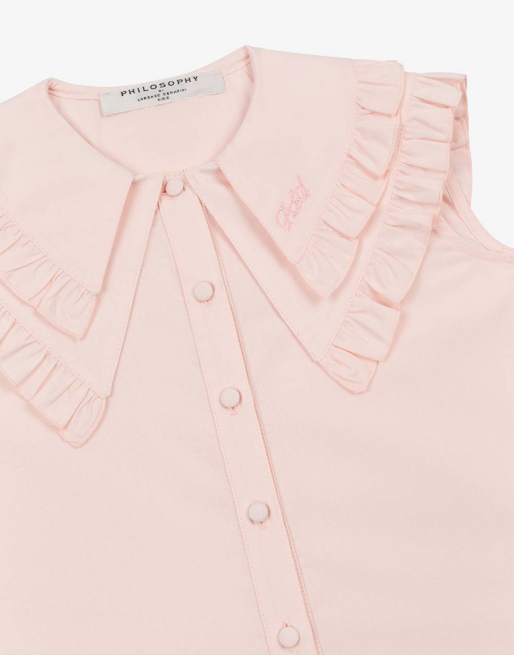 Philosophy Di Lorenzo Serafini Kids top in popeline con maxi colletto Ultimi tre giorni
